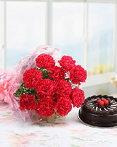 Carnation % cake