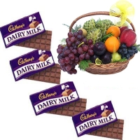 Fruits Basket with Cadburys Chocolates